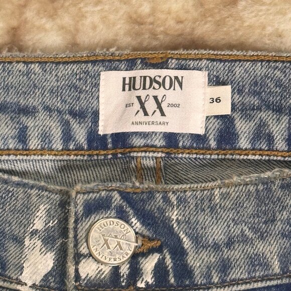 Hudson Jeans XX Anniversary Edition Distressed Zack Skinny Jeans, Size 36 - Picture 4 of 7